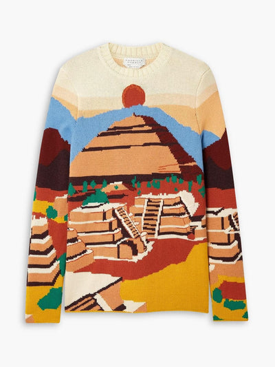 Gabriela Hearst Ines embroidered jacquard-knit cashmere sweater at Collagerie