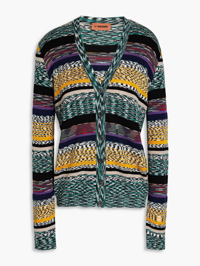 Missoni Marled crochet-knit wool-blend cardigan at Collagerie