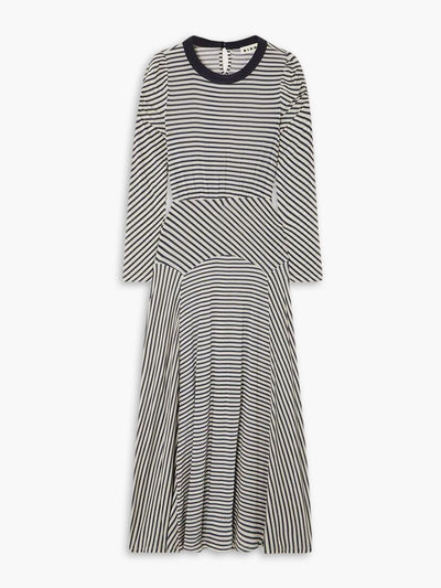 Rixo Cerise striped stretch-jersey midi dress at Collagerie