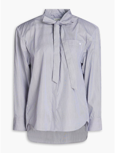 Sandro Striped cotton-poplin shirt at Collagerie