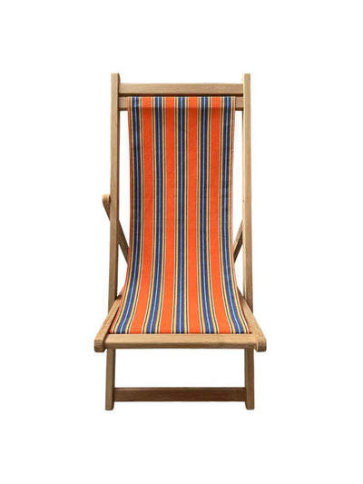 The Stripes Company Teak deck chair at Collagerie