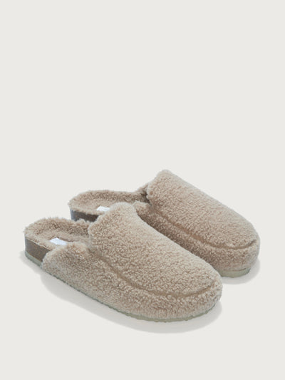The White Company Borg corkbed loafer slippers at Collagerie