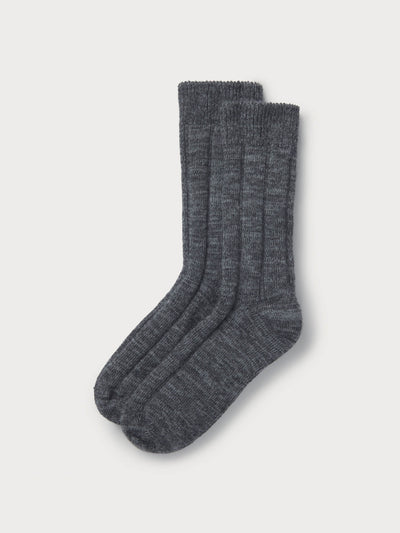 The White Company Variegated ribbed boot socks at Collagerie