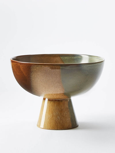 The Conran Shop Reactive glaze bowl in mixed brown at Collagerie