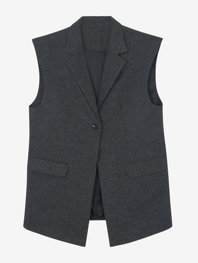 The Frankie Shop Isara dark grey vest at Collagerie