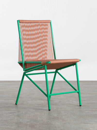 The Masie Blue and green chair at Collagerie