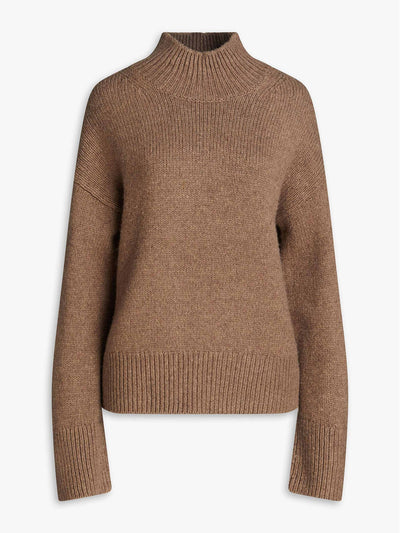 Alex Mill Betty wool-blend turtleneck taupe sweater at Collagerie