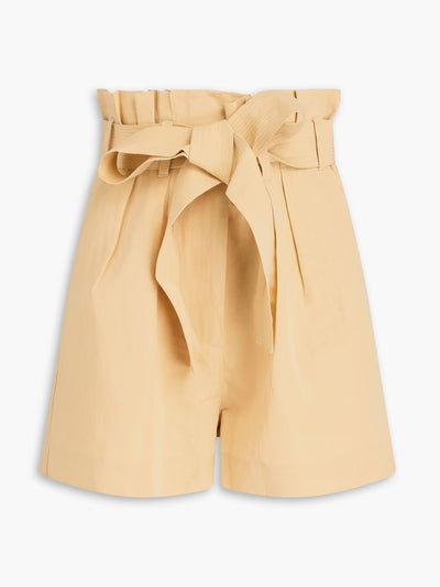 Ulla Johnson Abri pleated cotton, linen and silk-blend shorts at Collagerie