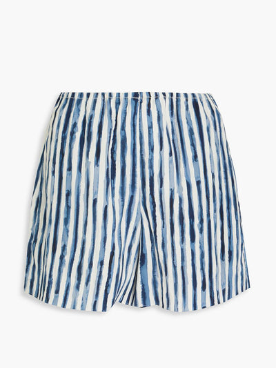 Vince Striped Tencel shorts at Collagerie