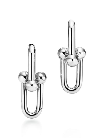Tiffany & Co Large link earrings in sterling silver at Collagerie