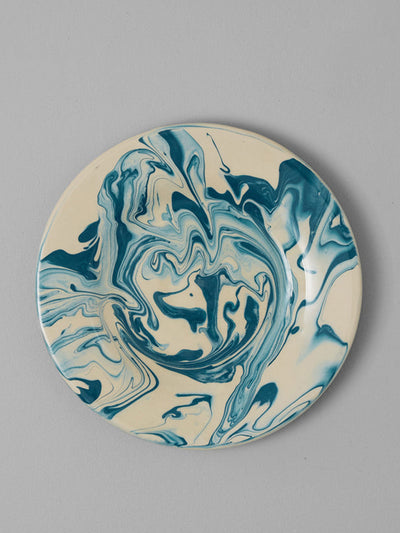 Toast Poterie barbotine marbled plate at Collagerie