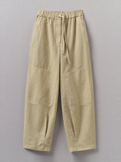 Toast Garment dyed cotton linen canvas trousers at Collagerie