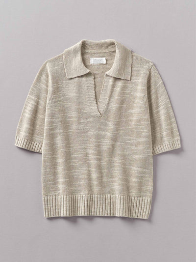 Toast Collared linen cotton slub sweater at Collagerie