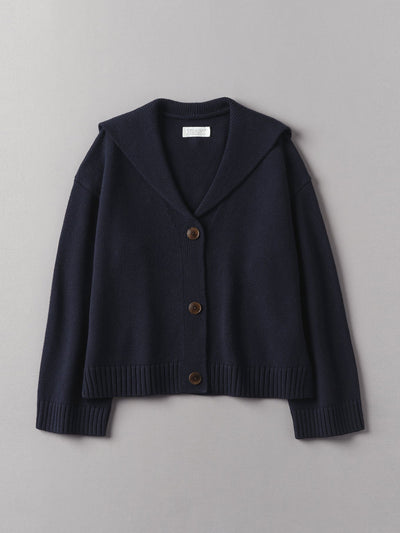 Toast Collared wool cotton boxy cardigan at Collagerie