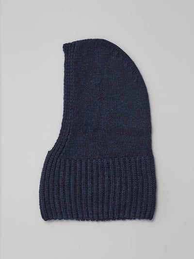 Toast Cotton wool knitted navy hood at Collagerie
