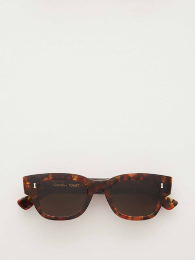 Cubitts x TOAST Acetate tortoiseshell rectangular sunglasses at Collagerie