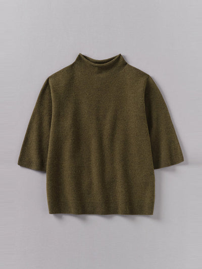 Toast Fine wool cashmere half sleeve sweater at Collagerie