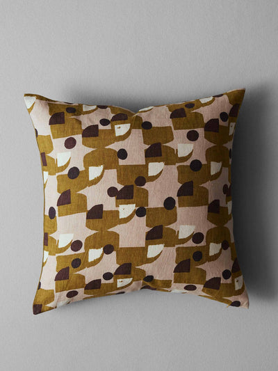 Toast Bold geo linen cushion cover at Collagerie