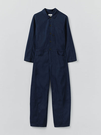 Toast Half placket cotton twill jumpsuit at Collagerie