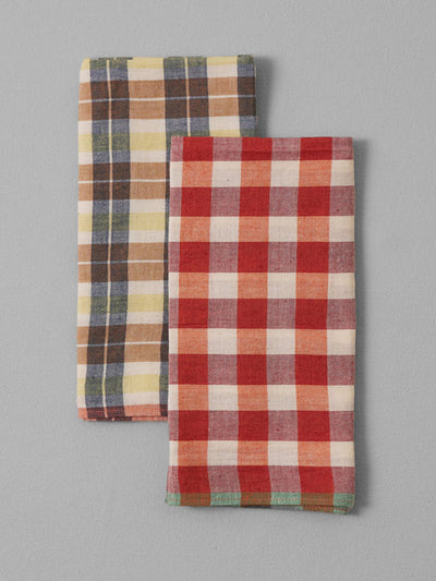 Toast Hand woven check napkins (set of 2) at Collagerie