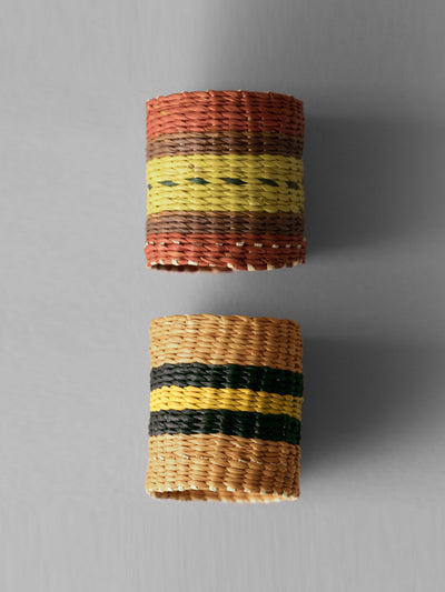 Toast Hand woven Iraca napkin rings (set of 2) at Collagerie