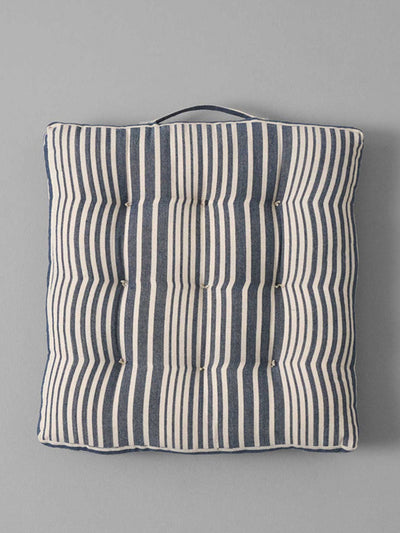 Toast Hand woven stripe seat cushion at Collagerie