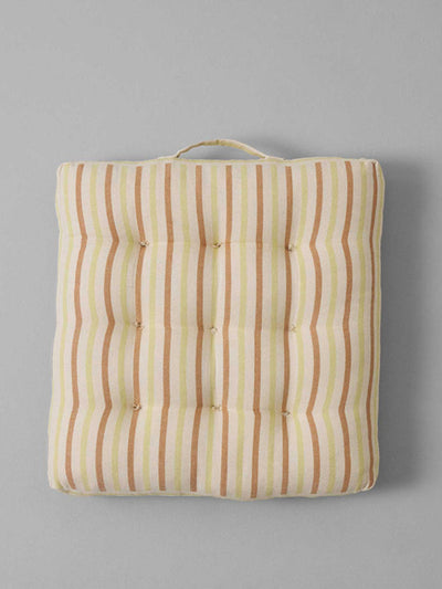 Toast Hand woven stripe seat cushion at Collagerie