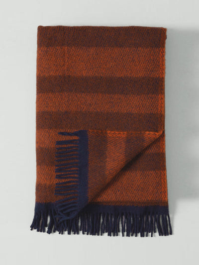 Toast Irregular stripe wool blanket at Collagerie
