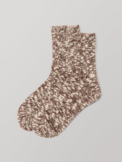 Toast Mauna kea Japanese socks in brown at Collagerie