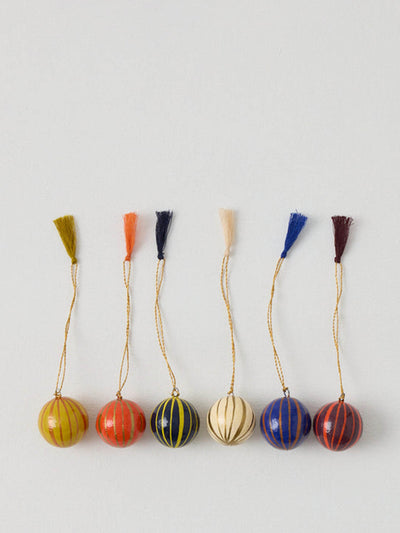 Toast Mini hand painted baubles (set of 6) at Collagerie