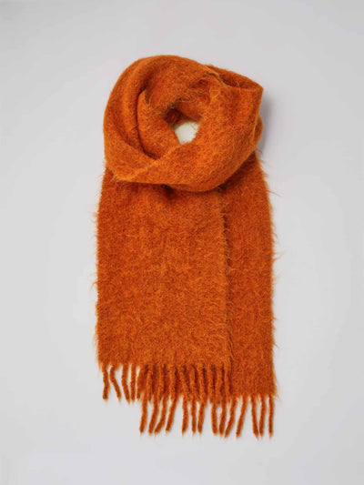 Toast Textured rust scarf at Collagerie