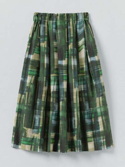Toast Painted tweed cotton linen skirt at Collagerie