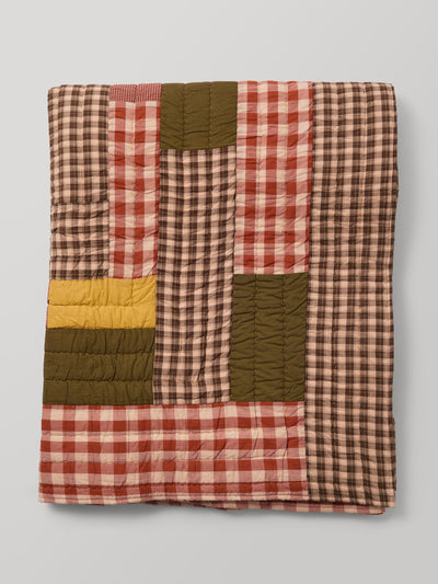 Toast Lowen cotton patchwork quilt at Collagerie