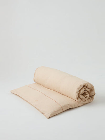 Toast Soft stripe cotton embroidered duvet cover at Collagerie