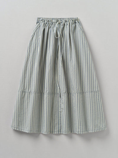 Toast Striped crinkle drawstring skirt at Collagerie