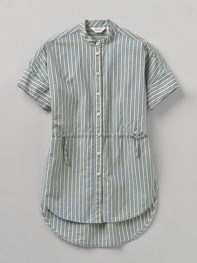Toast Stripe organic gathered shirt at Collagerie