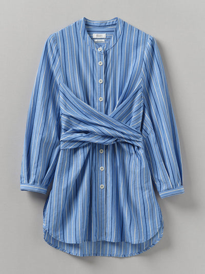 Toast Stripe poplin wrap front shirt at Collagerie