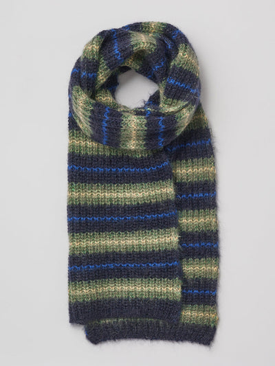 Toast Blue striped scarf at Collagerie
