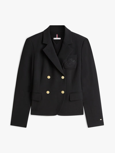 Tommy Hilfiger TH crest embroidery slim fit blazer at Collagerie