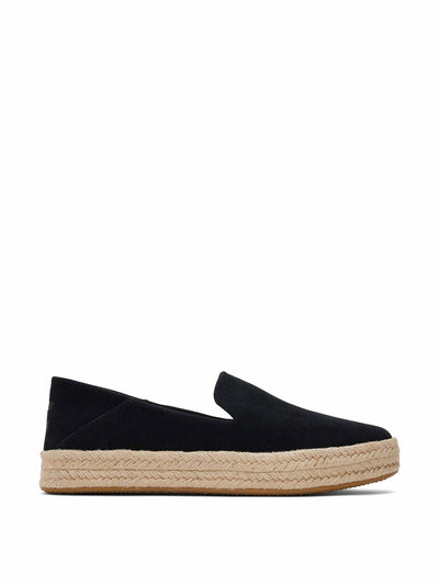 Toms Carolina black suede espadrilles at Collagerie