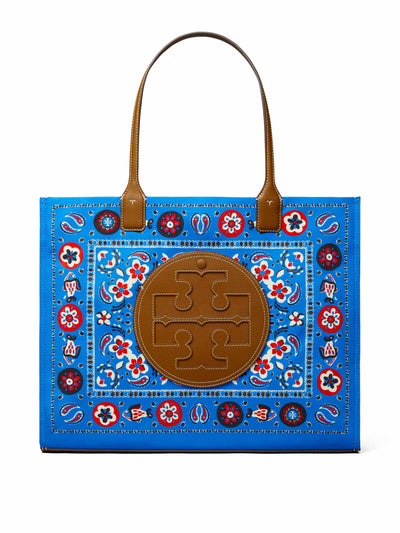 Tory Burch Blue printed tote bag at Collagerie