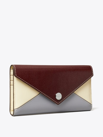 Tory Burch Envelope color-block long wallet at Collagerie