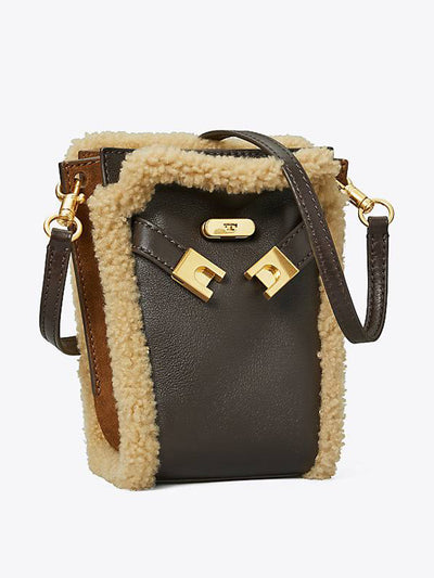 Tory Burch Shearling bucket bag at Collagerie