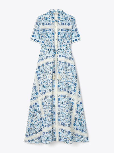 Tory Burch Printed cotton shirt dress at Collagerie