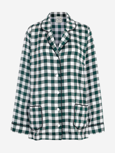 Emilia Wickstead Green gingham check Trina blouse at Collagerie