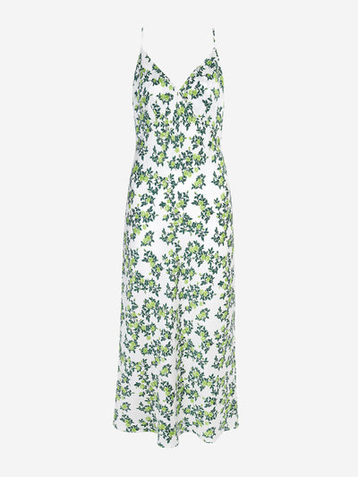 Emilia Wickstead Chartreuse roses Trinny slip night dress at Collagerie