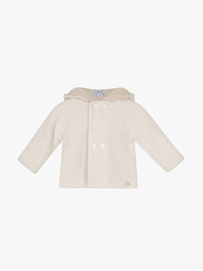 Trotters Off white baby teddy coat at Collagerie