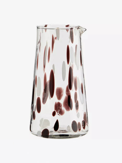 Madam Stoltz Brown mottled glass water jug at Collagerie