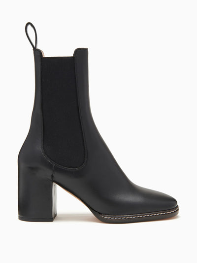 Ulla Johnson Black leather chelsea boots at Collagerie