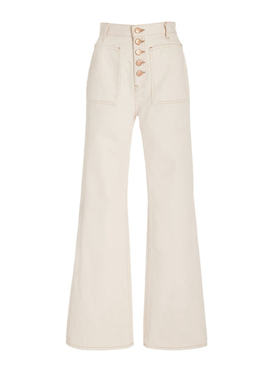 Ulla Johnson White cotton denim jeans at Collagerie